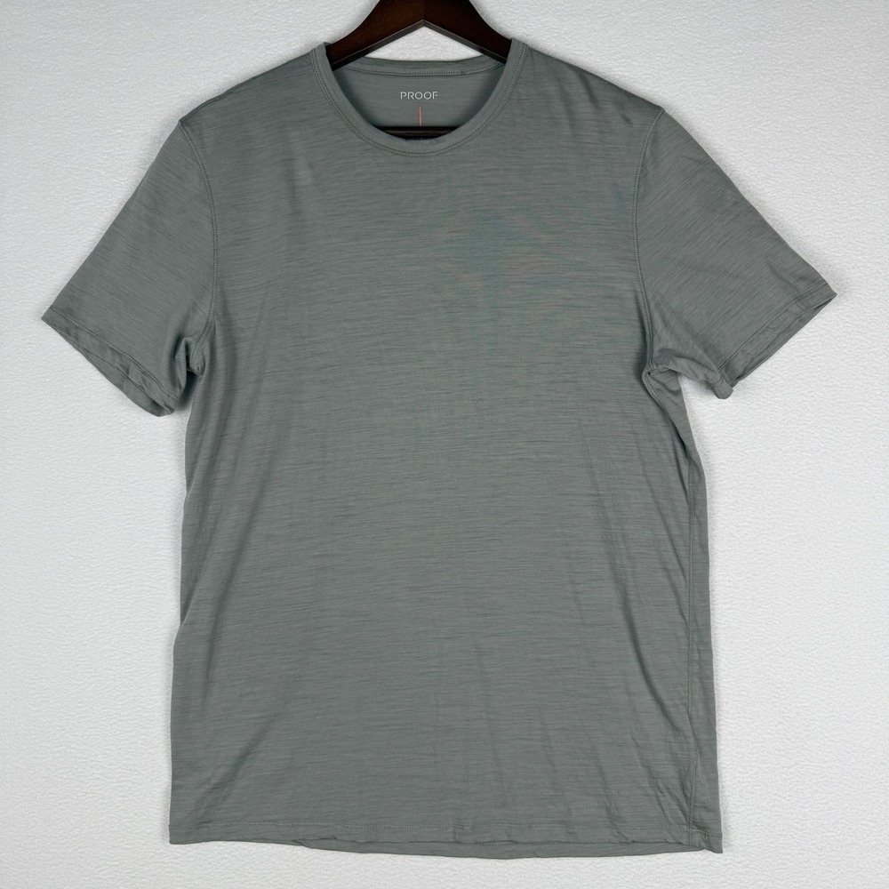 Proof Huckberry 72-Hour Merino Tee Mens M Gray Short Sleeve Crew Neck T-Shirt